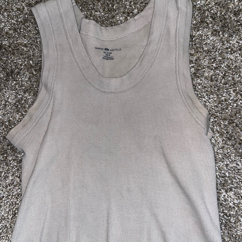 Tan cropped tank top